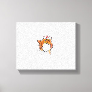 Sheltie Dog in Nurse Hat – animalsinhats Classic T Canvas Print