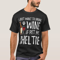 Sheltie Dog Lover Wine Funny Dog Mum Gift
