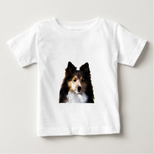Sheltie Dog painting sketch Baby T-Shirt