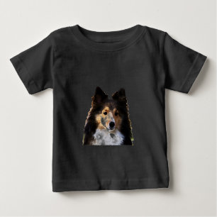 Sheltie Dog painting sketch Baby T-Shirt