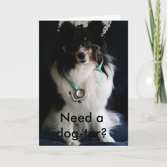 Sheltie Get Well Card (Front)