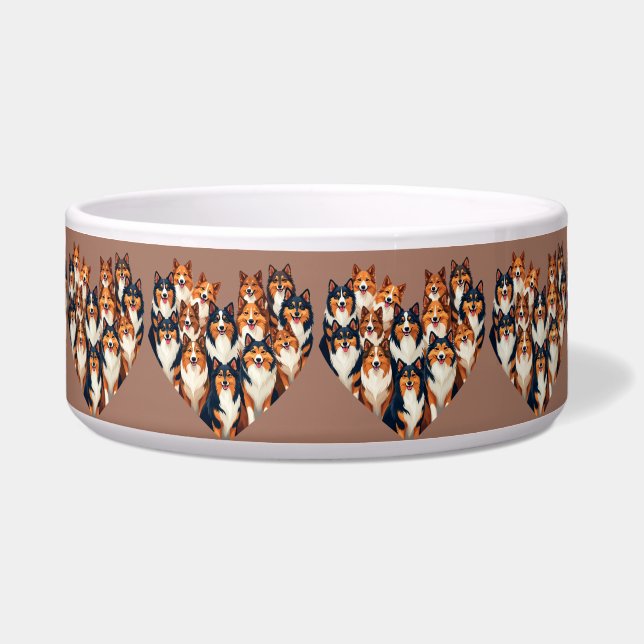 Sheltie Heart Illustration Cute Shetland Sheepdog (Front)