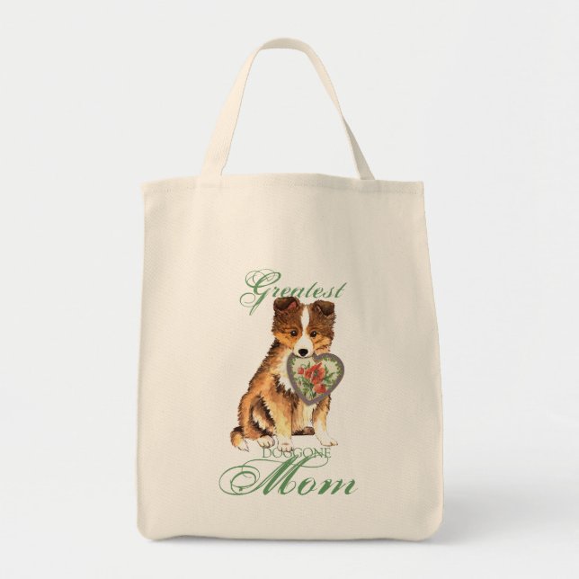 Sheltie Heart Mum Tote Bag (Front)