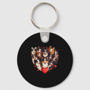 Sheltie Heart-shaped Cute Sheltie Dog Lover Men Wo Key Ring