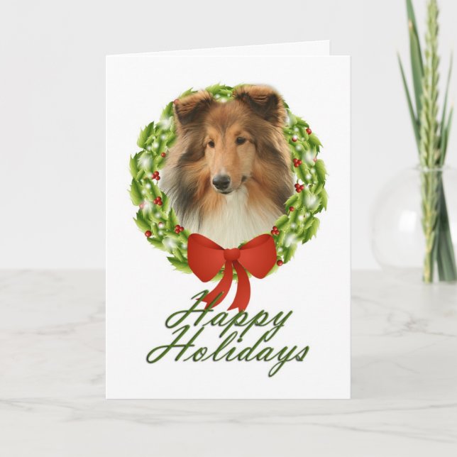Sheltie Holiday #3 Card (Front)