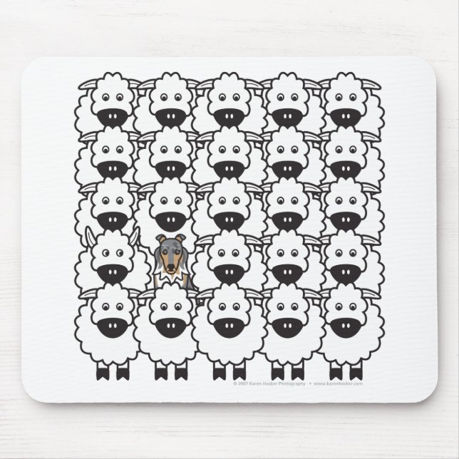 Sheltie in the Sheep Mouse Pad (Front)