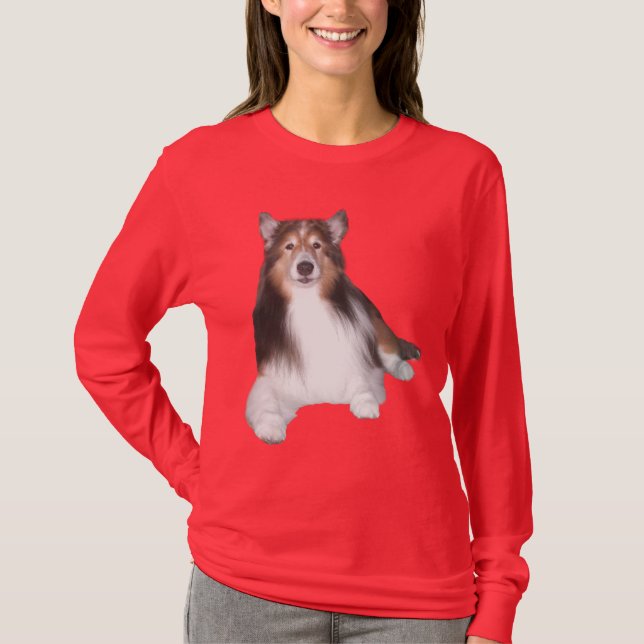 Sheltie Ladies T-Shirt (Front)