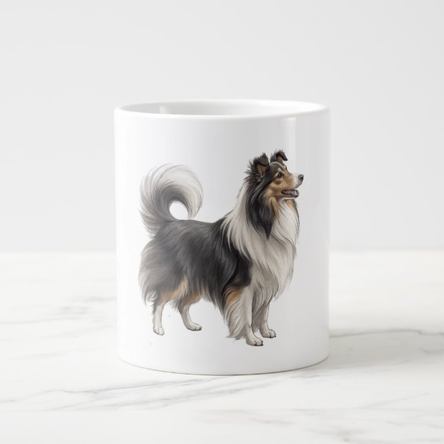 Sheltie Large Coffee Mug (Front)