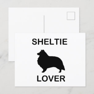 Sheltie Lover with SIlhouette Postcard