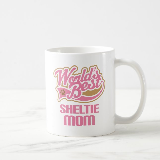 Sheltie Mum Dog Breed Gift Coffee Mug (Right)