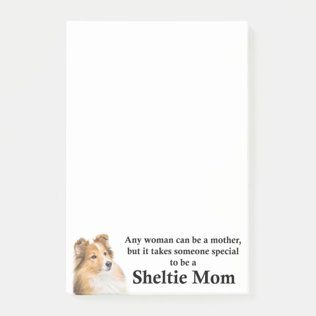 Sheltie Mum Post It Notes (Front)