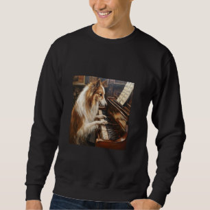 Sheltie Piano Dog Sweatshirt