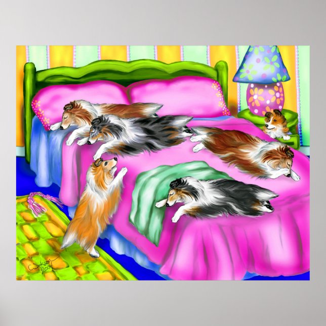 Sheltie Pink Comfort Poster (Front)