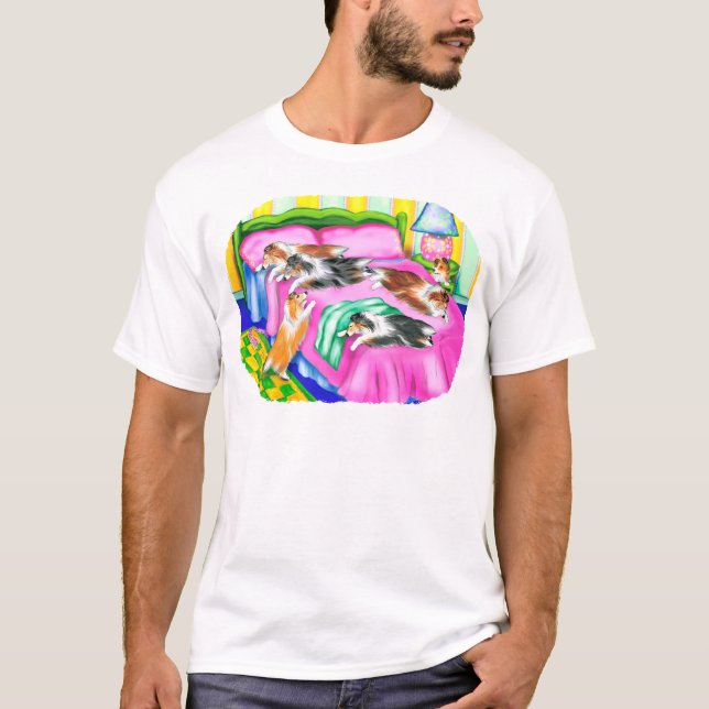 Sheltie Pink Comfort T-Shirt (Front)