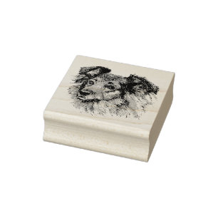 Sheltie Rubber Stamp