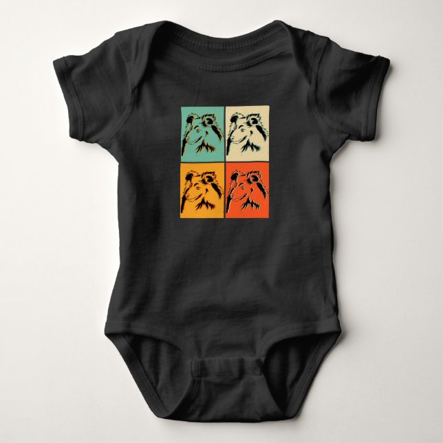 Sheltie Shetland Sheepdog Baby Bodysuit (Front)