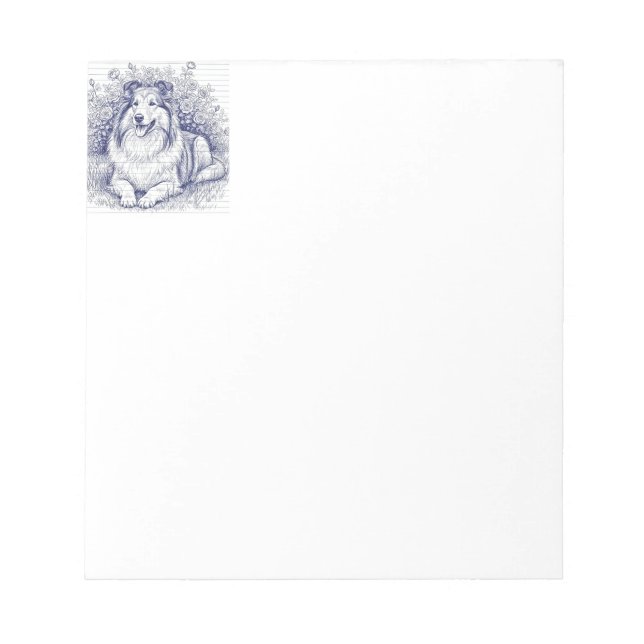 Sheltie Sketch Notepad (Front)