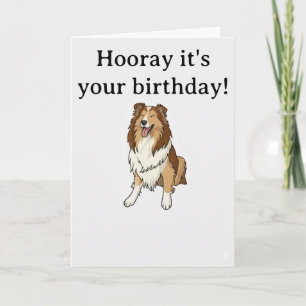 Sheltie smiling card