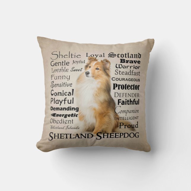 Sheltie Traits Cushion (Front)