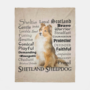 Sheltie Traits Fleece Blanket