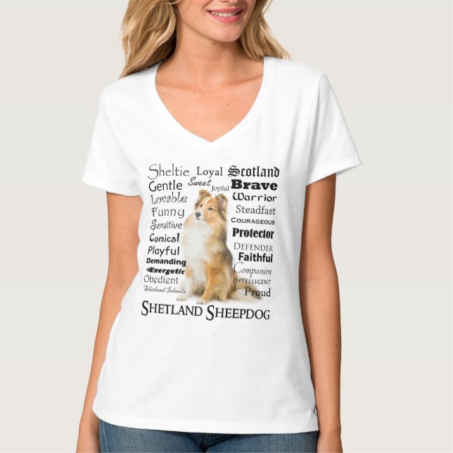 Sheltie Traits T-Shirt (Front)