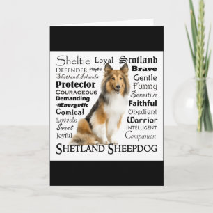 Sheltie Traits T Shirt  Card