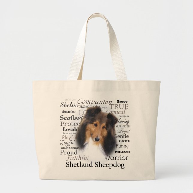 Sheltie Traits Tote Bag (Front)