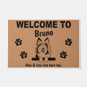 Sheltie Welcome Personalized Custom Fußmatte  Doormat