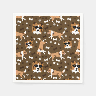 Shelties Shetland Sheepdog Collie Dog Pattern Napk Napkin