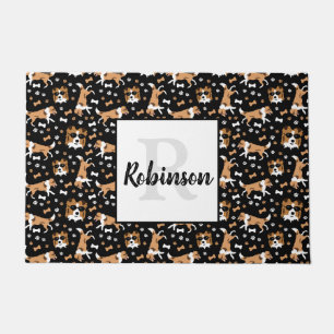 Shelties Shetland Sheepdog Monogram Last Name      Doormat