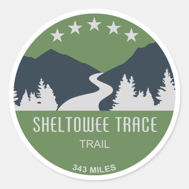 Sheltowee Trace Trail Kentucky Tennessee Classic Round Sticker (Front)