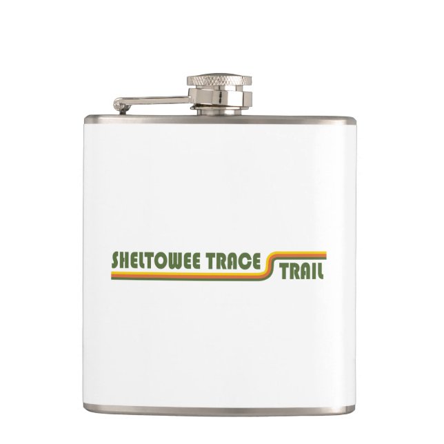 Sheltowee Trace Trail Kentucky Tennessee Hip Flask (Front)