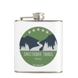 Sheltowee Trace Trail Kentucky Tennessee Hip Flask