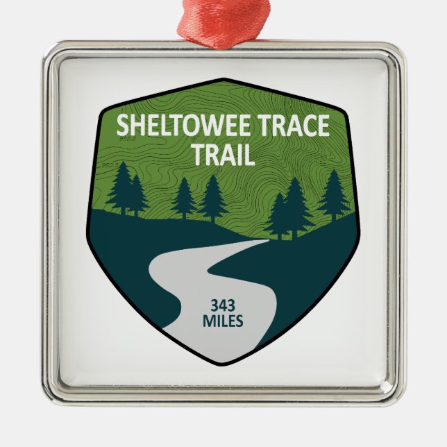 Sheltowee Trace Trail Kentucky Tennessee Metal Tree Decoration (Front)