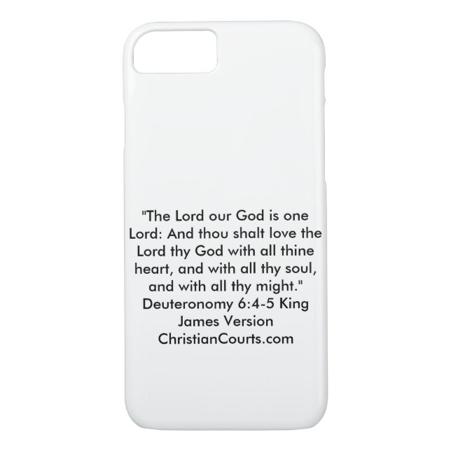 shema Deuteronomy 6:4-5 Bible Scripture Case-Mate iPhone Case (Back)