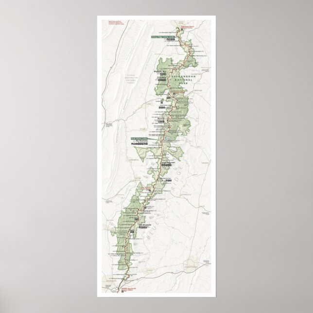 Shenandoah map poster (Front)