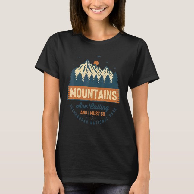 Shenandoah Mountains National Park Souvenir Virgin T-Shirt (Front)