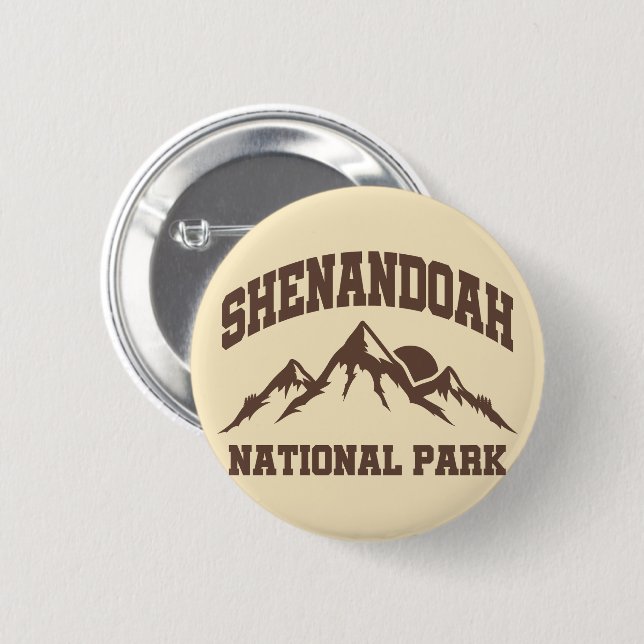 Shenandoah National Park 6 Cm Round Badge (Front & Back)
