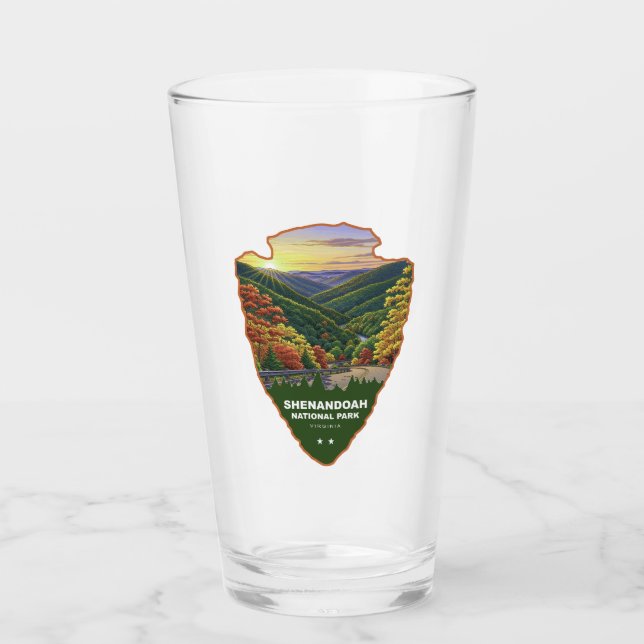 Shenandoah National Park Arrowhead Glass (Front)