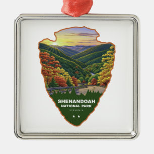 Shenandoah National Park Arrowhead Metal Tree Decoration