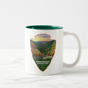Shenandoah National Park Arrowhead Two-Tone Coffee Mug
