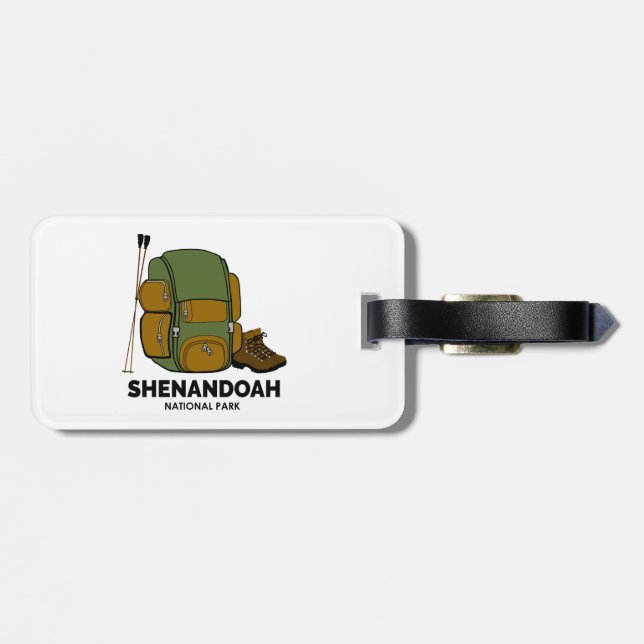 Shenandoah National Park Backpack Luggage Tag (Back Horizontal)