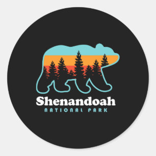 Shenandoah National Park Bear Shenandoah Valley Classic Round Sticker