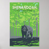 Shenandoah National Park Black Bear Vintage