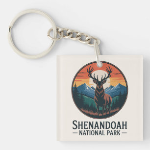 Shenandoah National Park Deer Emblem Key Ring