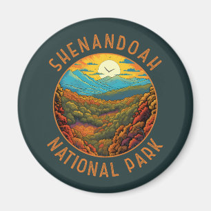Shenandoah National Park Distressed Circle Magnet