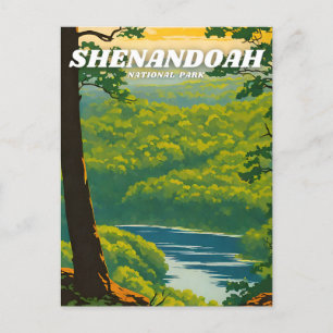 Shenandoah National Park illustration retro Decora Postcard