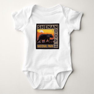 Shenandoah National Park Mama Bear & Cubs Baby Bodysuit