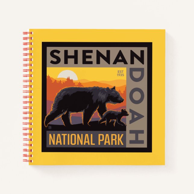 Shenandoah National Park | Mama Bear & Cubs Notebook (Front)