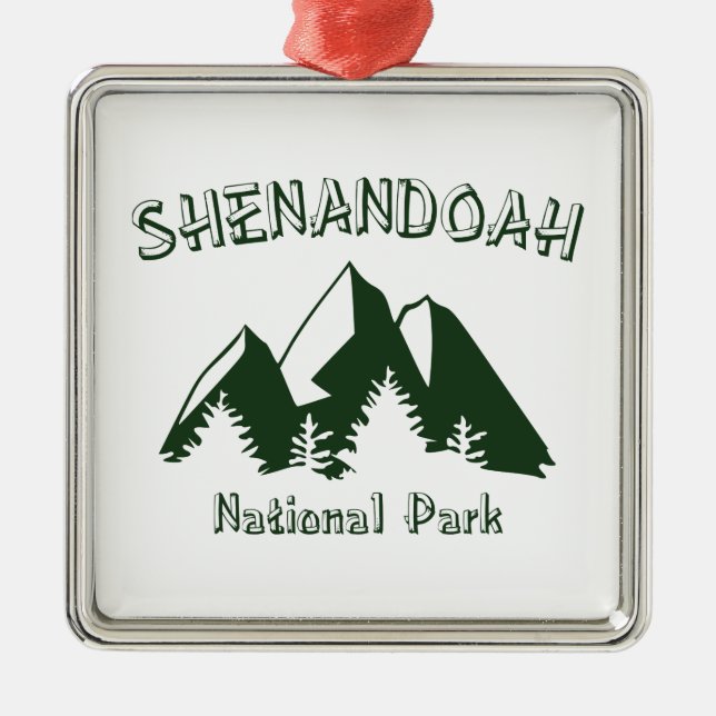 Shenandoah National Park Metal Tree Decoration (Front)